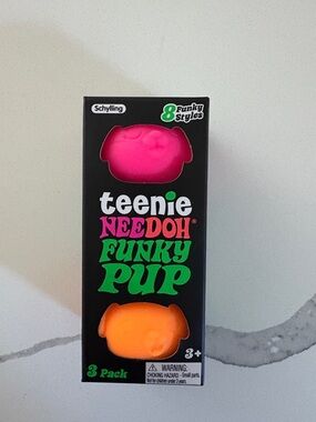 Teenie Needoh Funky Pup Pack - Pink & Orange